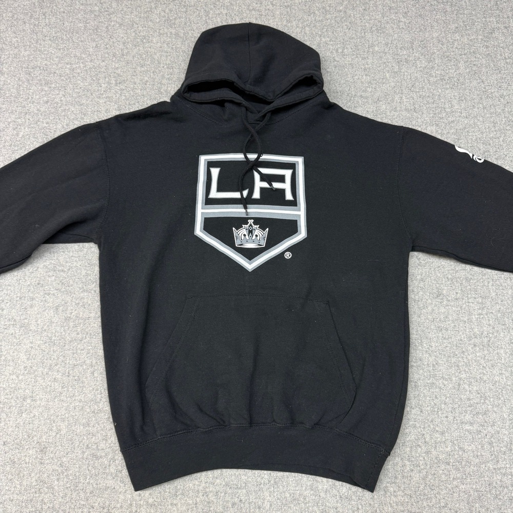 Dodger LA Kings NHL Hoodie Size Medium Black Los Angeles Times Sleeve Graphic
